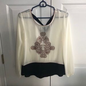 Cream blouse